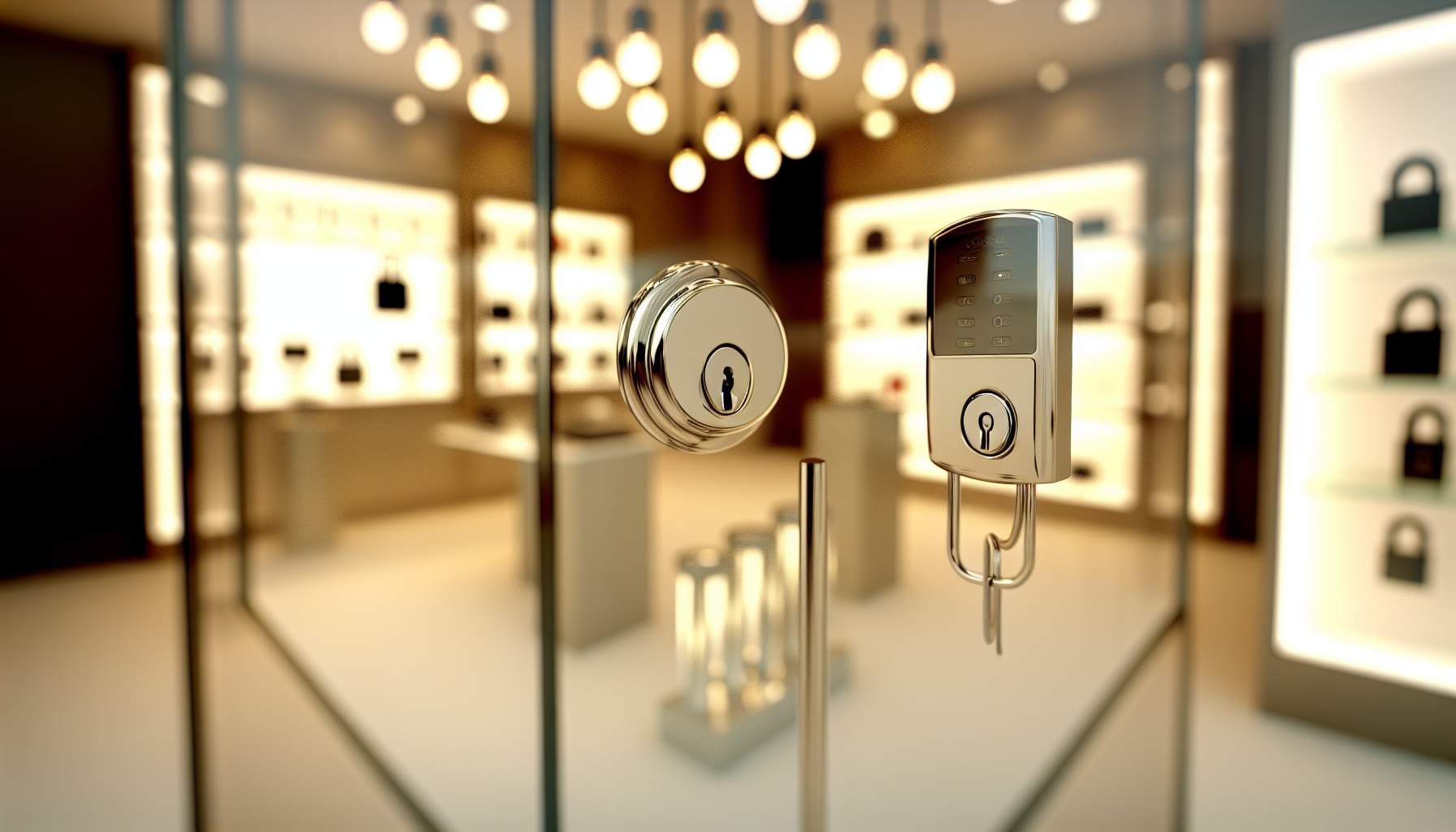 Serrure vitrine commerce : sécurité immédiate
